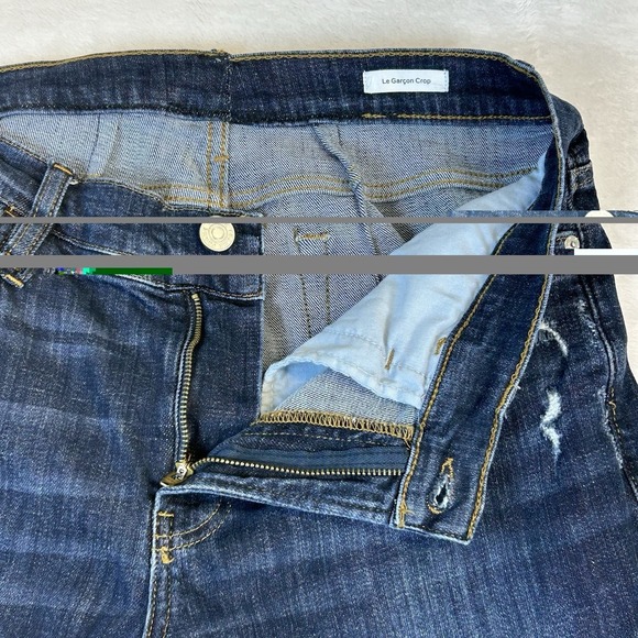 Frame Le Garcon Crop Denim Jeans Dark Wash Jeans Straight Leg Women's Size 30 - Picture 6 of 10